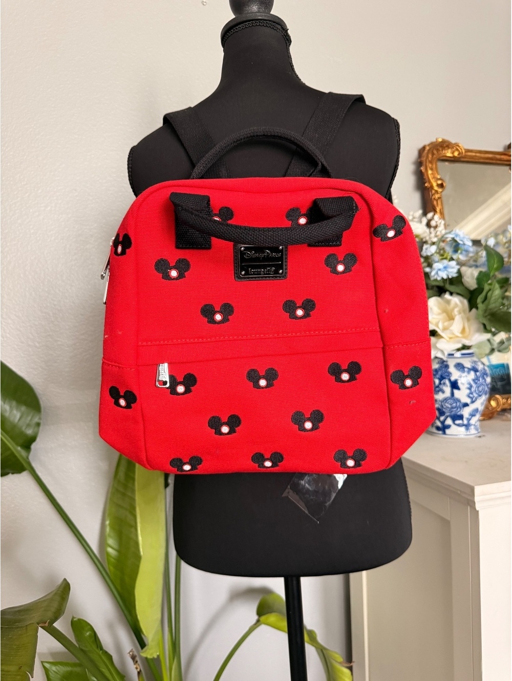 Disney parks canvas loungefly - red with Mickey hats 2020